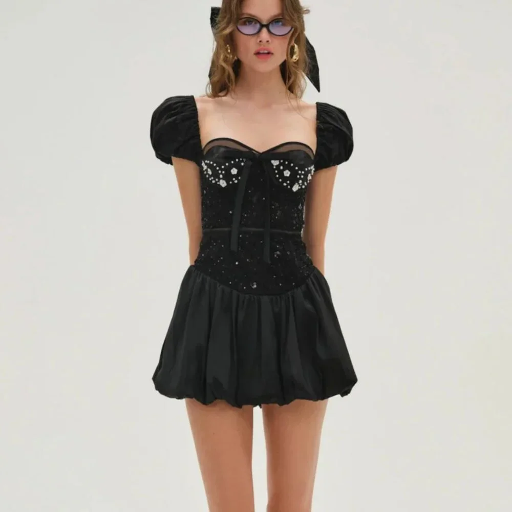 NWT For Love and Lemons McKenna Bubble Dress Size S - Picture 1 of 4